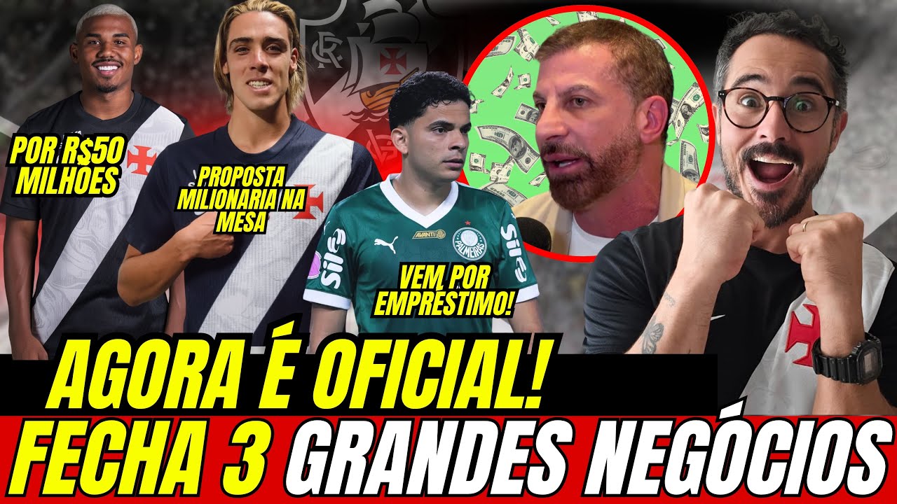AGORA É OFICIAL: MAIS 3 EXCELENTES NEGÓCIOS FECHADOS NO VASCO: SPINELLI, CUIABANO E BRUNO RODRIGUES?