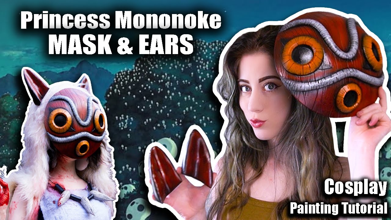 How to Paint San's Mask & Ears from Princess Mononoke | Painting Tutorial