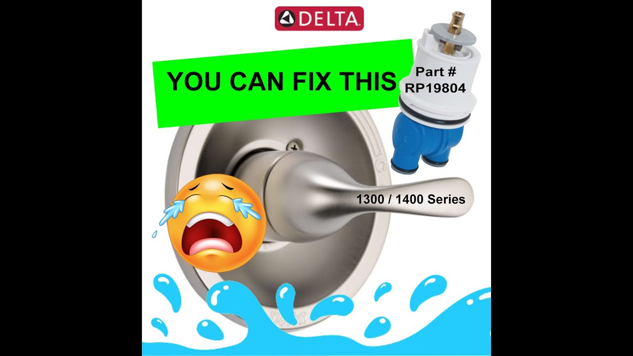DIY Replacement Delta Shower Faucet 1300 / 1400 Cartridge - Leaky Shower Head