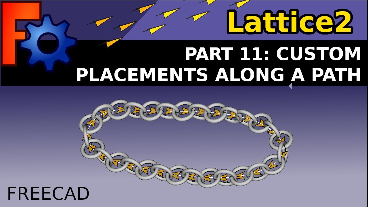 FreeCAD: Lattice2 Повторяет последовательность объектов вдоль пути с использованием пользовательс...
