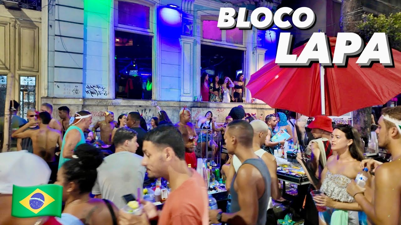 🇧🇷 Lapa Nightlife Street Party Carnaval | Rio De Janeiro | 4K Bloco Party