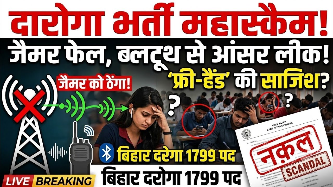 बिहार दरोगा 1799 पद: ब्लूटूथ और वॉकी-टॉकी से हुई नक़ल, CCTV फुटेज की मांग कौन है इसके पीछे?