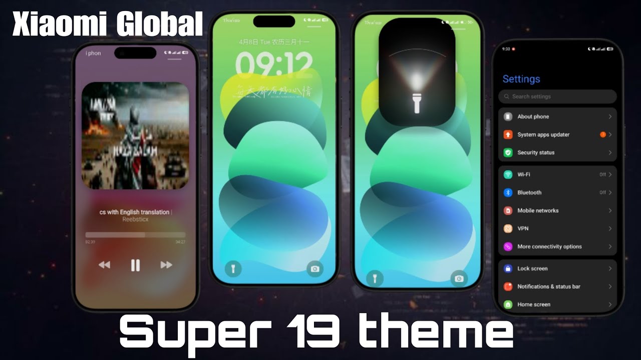 Super 19 Theme __ Best iPhone Style For __Xiaomi  HyperOS Devices