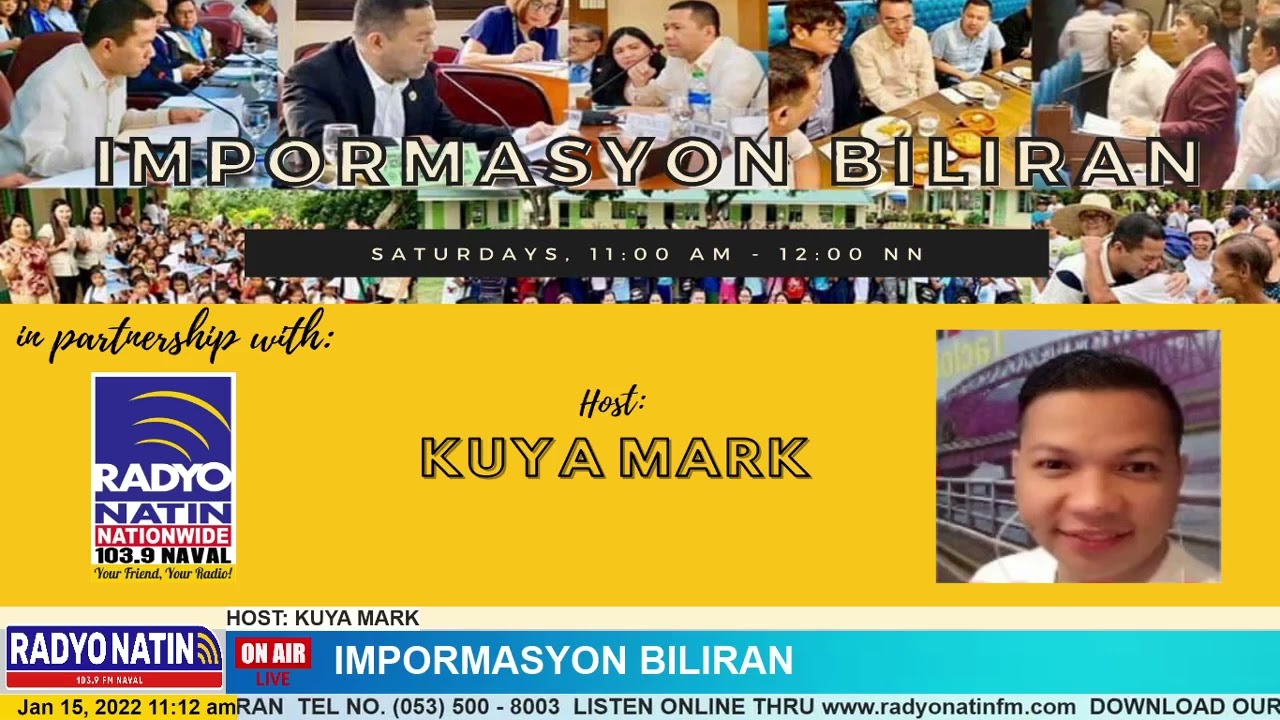 JANUARY 15, 2022 IMPORMASYON BILIRAN