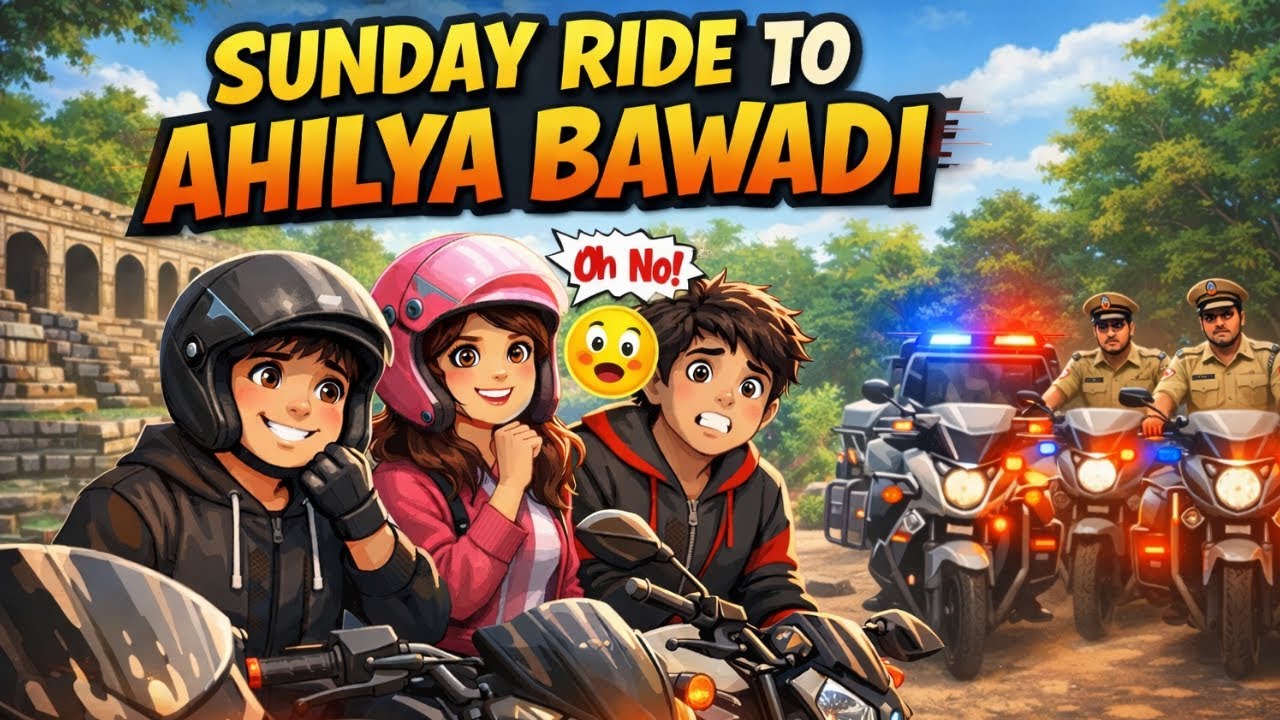 SUNDAY RIDE TO AHILYA BAWADI॥RIDE PE POLICE AA GAYI🚓॥#vlog56 ॥@InfeelRider
