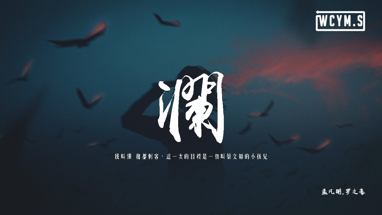 孟凡明,羅之豪 - 瀾「我叫瀾 魏都刺客，這一次的目標是一個叫蔡文姬的小孩兒」【動態歌詞/pīn yīn gē c&iacute;】