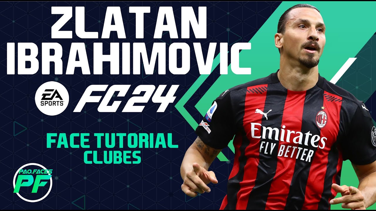 EA FC 24 ZLATAN Ibrahimović FACE -  Pro Clubs Face Creation - CAREER MODE - LOOKALIKE MILAN