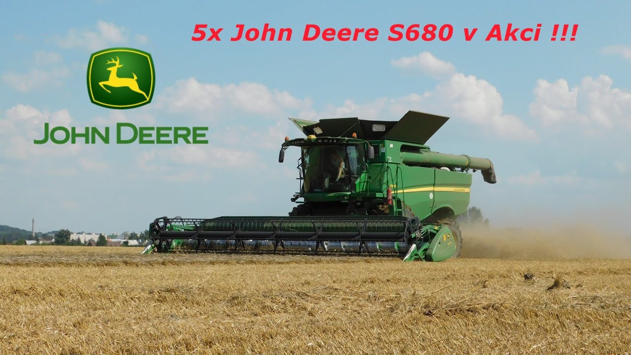 5x John Deere S680i v akci !!! VELKÉ ŽNĚ PŠENICE / BIG HARVEST 2021 | ZD Senice na Hané