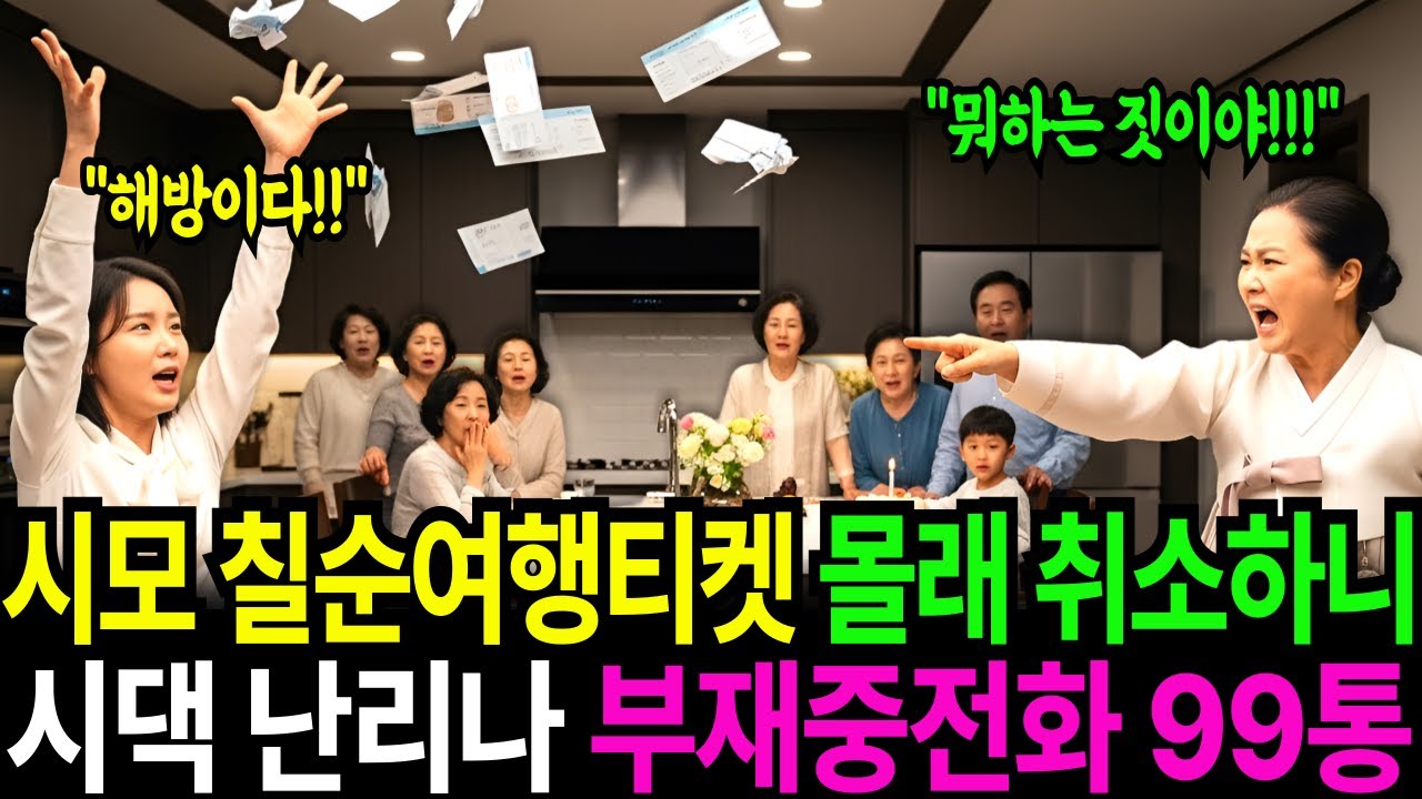 시어머니 칠순잔치여행 20명 비행기표 취소했더니, 시댁 난리나 부재중 전화 99통..
