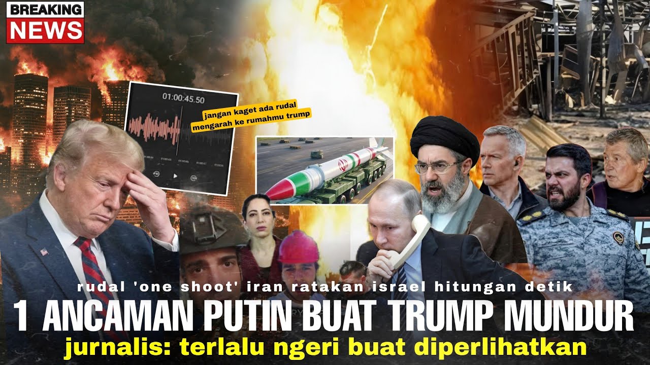 KERASS! Omongan Putin di Telepon Buat Trump Geter: Sirine Kiamat Israel Bunyi. Misil 1 Ton Iran Siap