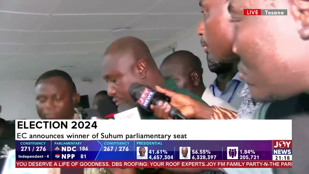 Election 2024: NPP's Frank Asiedu Bekoe declared winner of Suhum seat