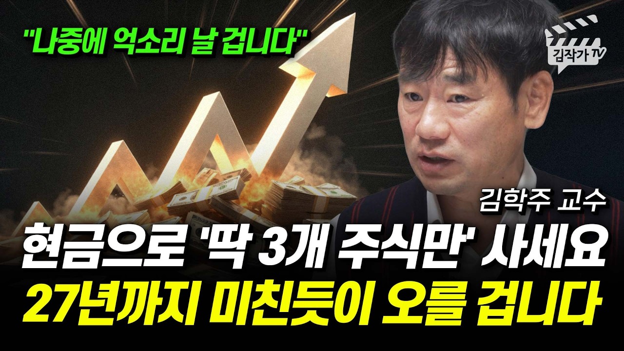 현금으로 '딱 3개 주식만' 사세요, 27년까지 미친듯이 오를 겁니다 (김학주 교수)