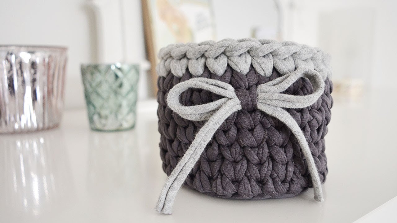CANASTO/CESTO PEQUEÑO DE TRAPILLO | Danii's Ways ♡