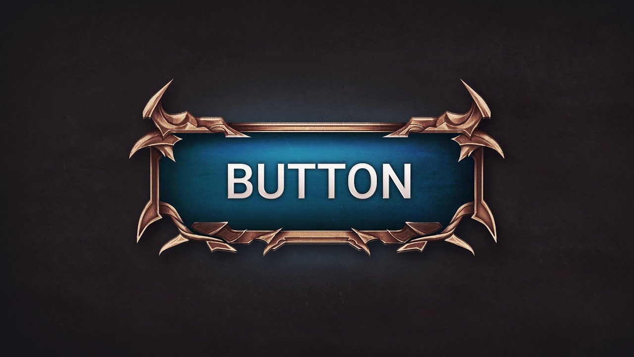 Old-school Hand Painted (GUI BUTTON) 2d Photoshop Game Interface (RPG UI)