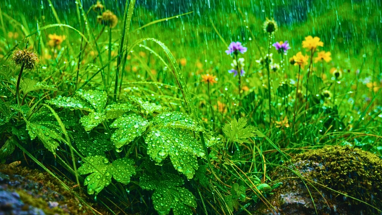 Peaceful Rain in the Rainforest Trees | Relaxing Rain Sounds for Sleeping and Study