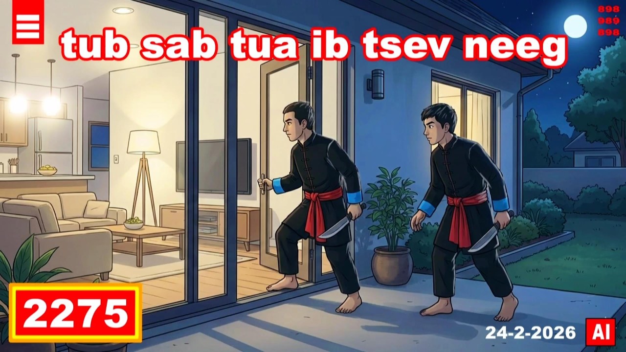 dab hais hmoob - 2275 - 24-2-2026 tub sab tu_ ib tsev neeg, ขโมยขึ้นบ้าน, the thieves.