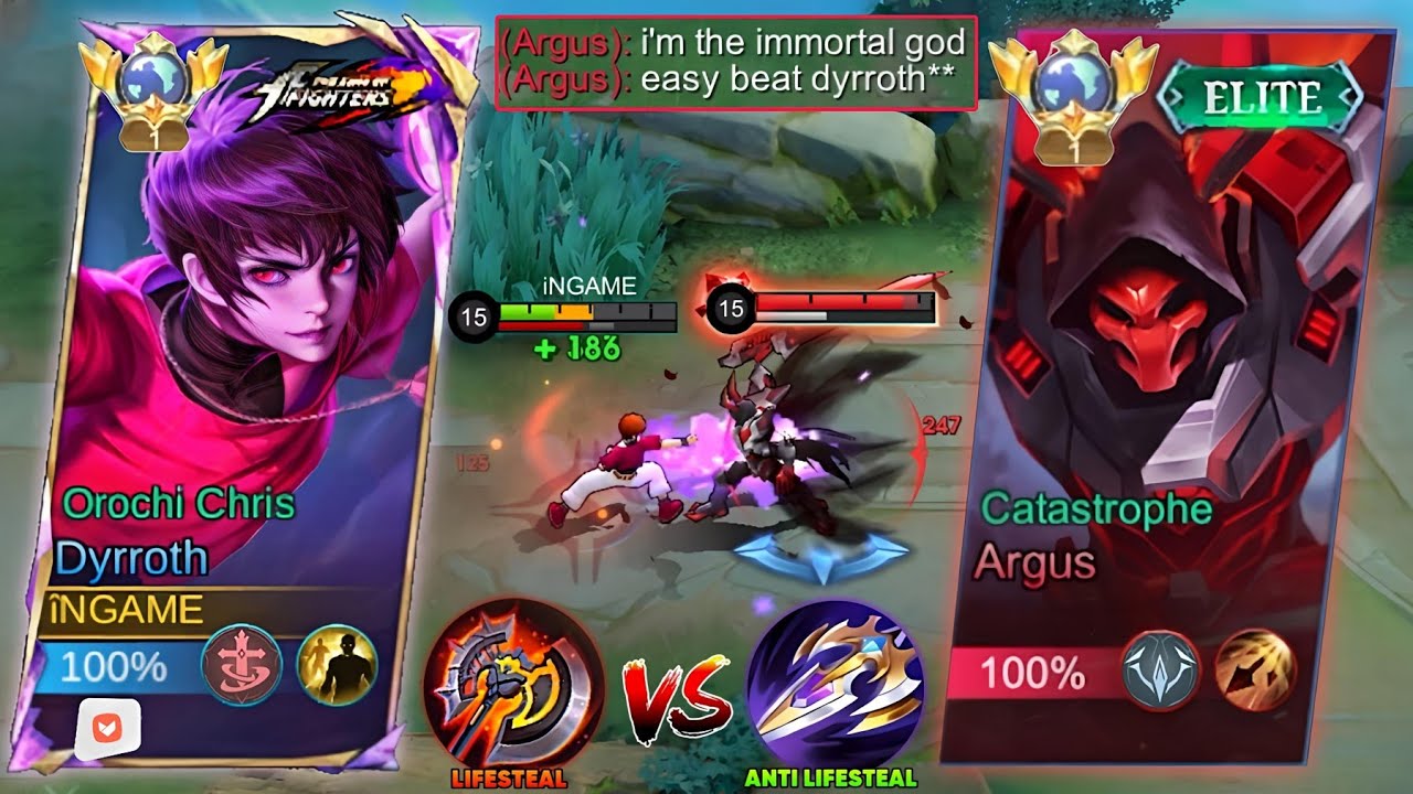 DYRROTH VS BUFFED ARGUS | LIFESTEAL KING AGAINST IMMORTAL GOD | EXPLAINED TUTORIAL! MLBB