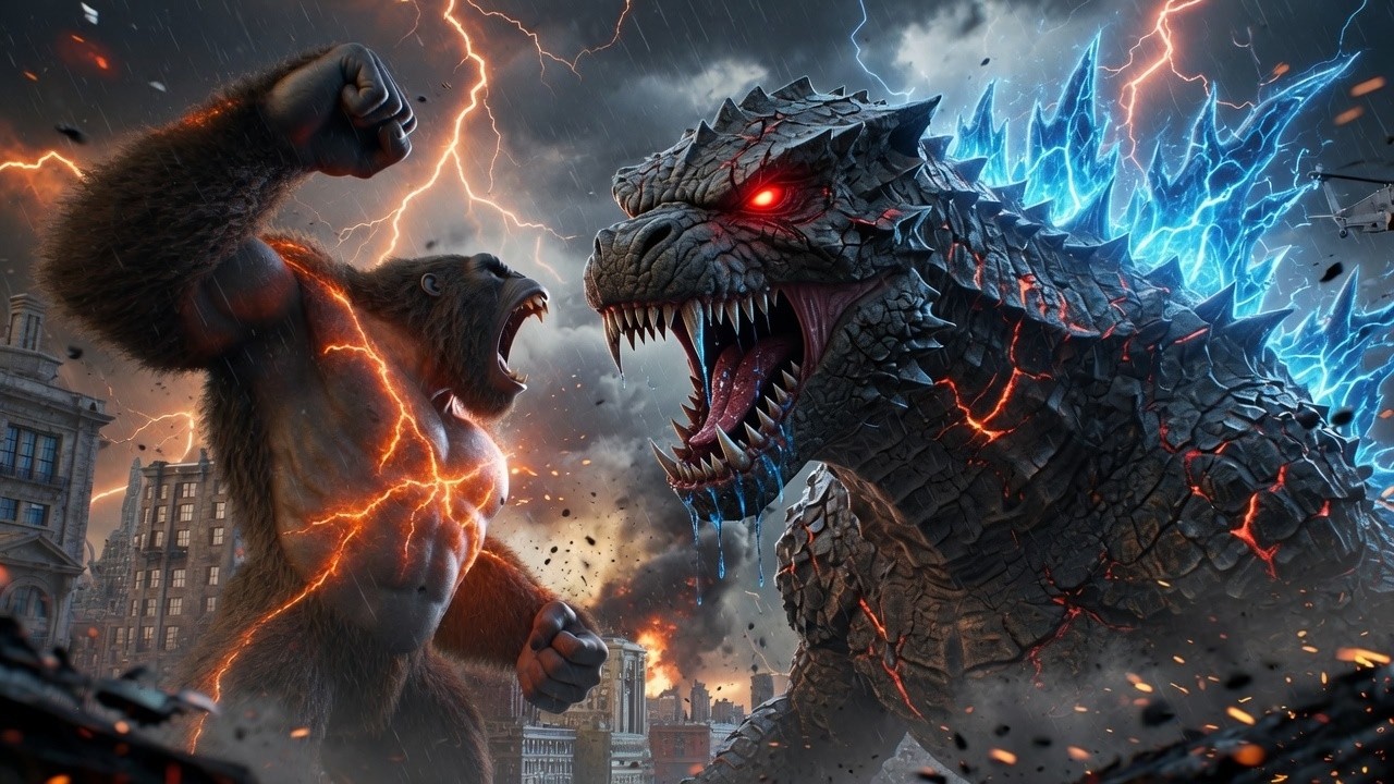 The Ultimate Titan War – KONG TITAN vs GODZILLA (AI Cinematic) #film #kingkong #godzilla #aivideo