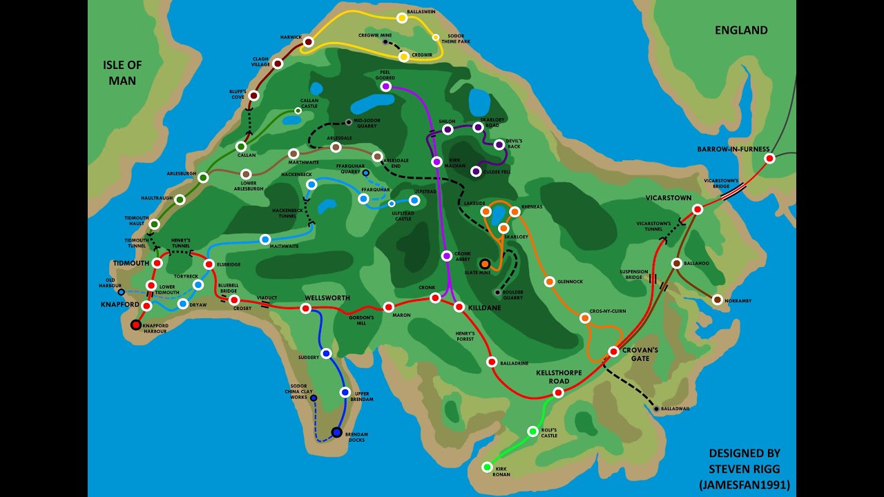 The MAP of NEW RAILWAY SERIES' SODOR
