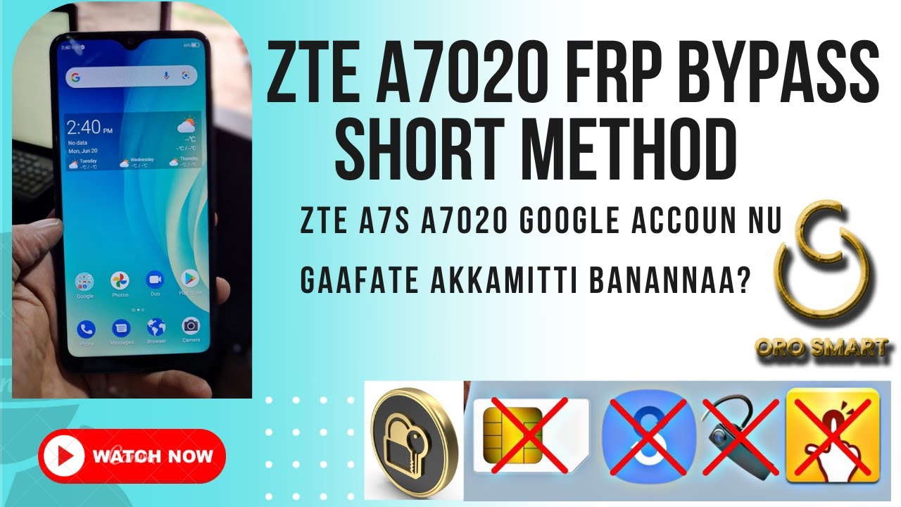 ZTE A7020 FRP BYPASS new Method | ZTE A7S GOOGLE ACCOUNT UNLOCK