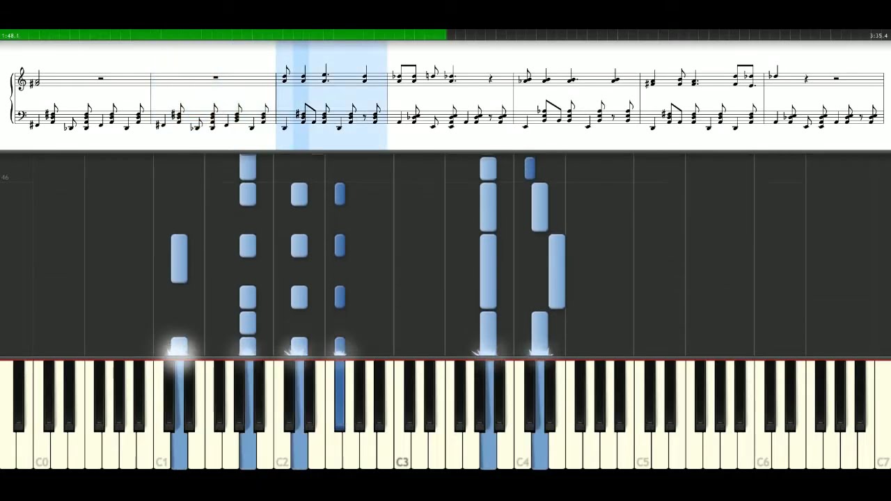 David Bowie - Tonight feat. Tina Turner [Piano Tutorial] Synthesia