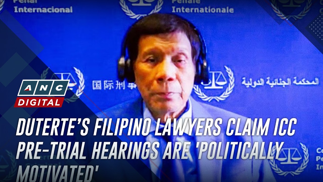 Duterte’s Filipino lawyers claim ICC pre-trial hearings are 'politically motivated'