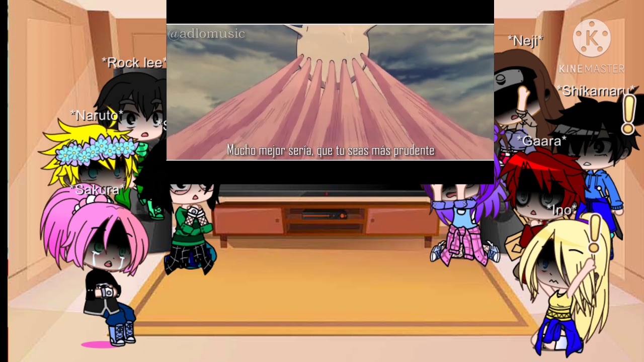 🍥🍡Naruto y amigos raccionando que al rap de bijjus y un tik tok( corto) 🍥🍡