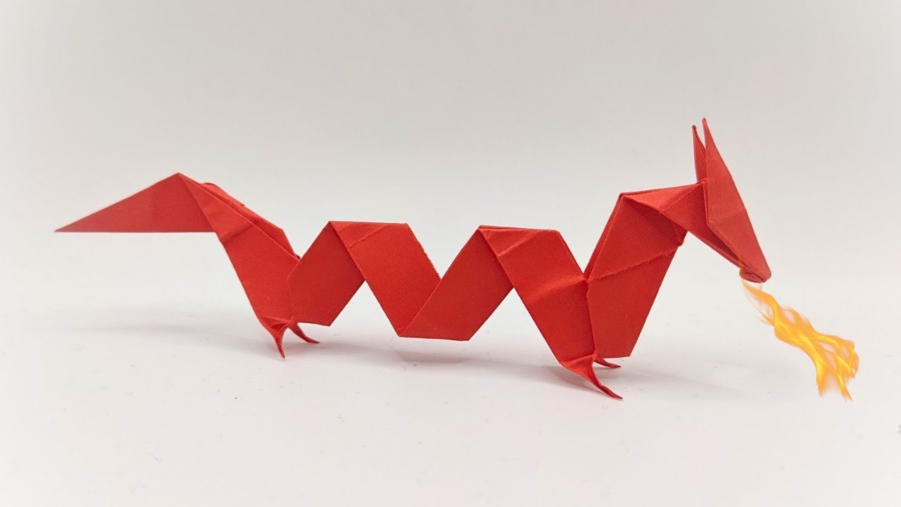 Origami CHINESE DRAGON 🐉 How to make a paper dragons 🔥