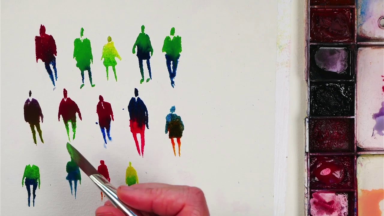 Grundlagen Aquarell Malen 4, Menschen 1 I Basics Menschen Malen.