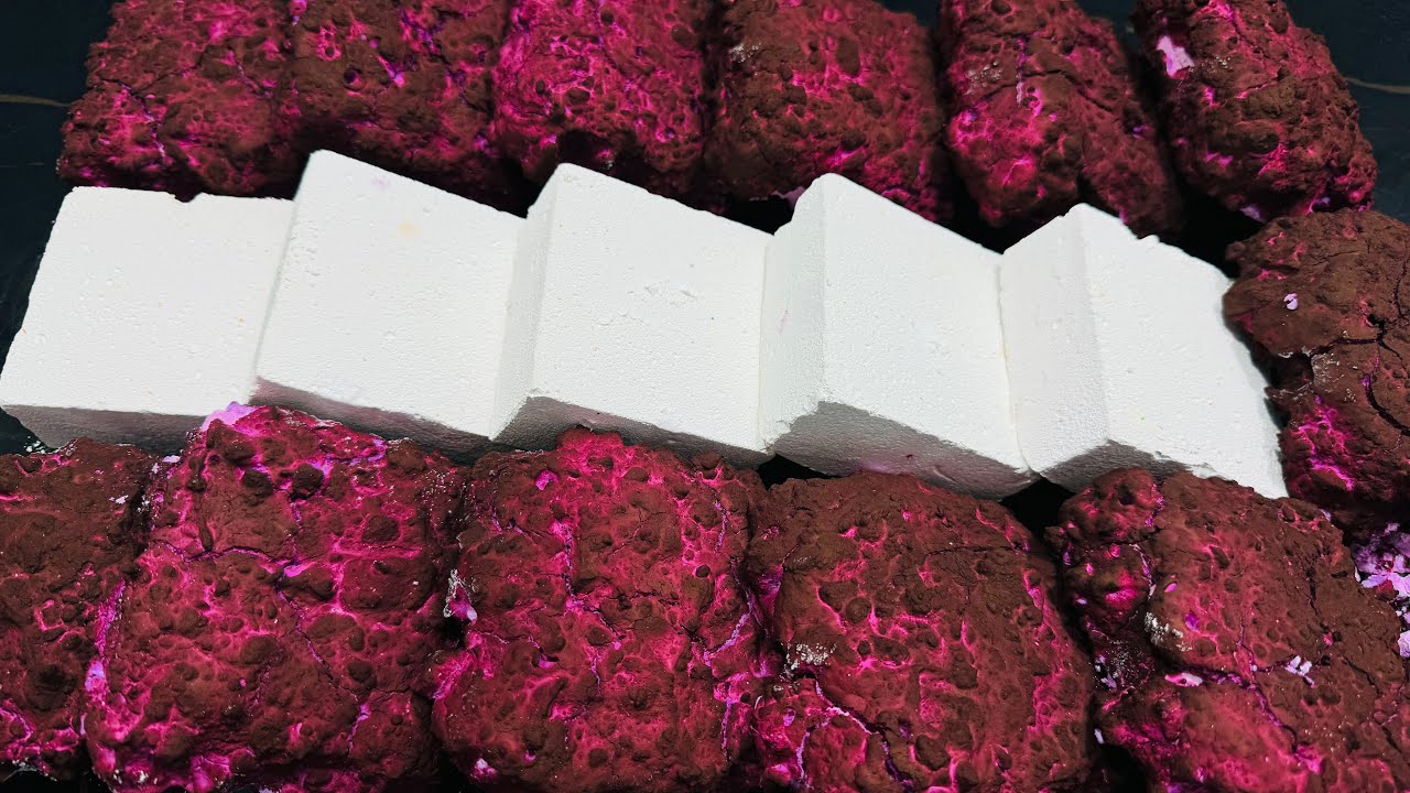 Super Soft Pink Paste Gym Chalk Crush | ASMR Dyed Chalk Crushing
