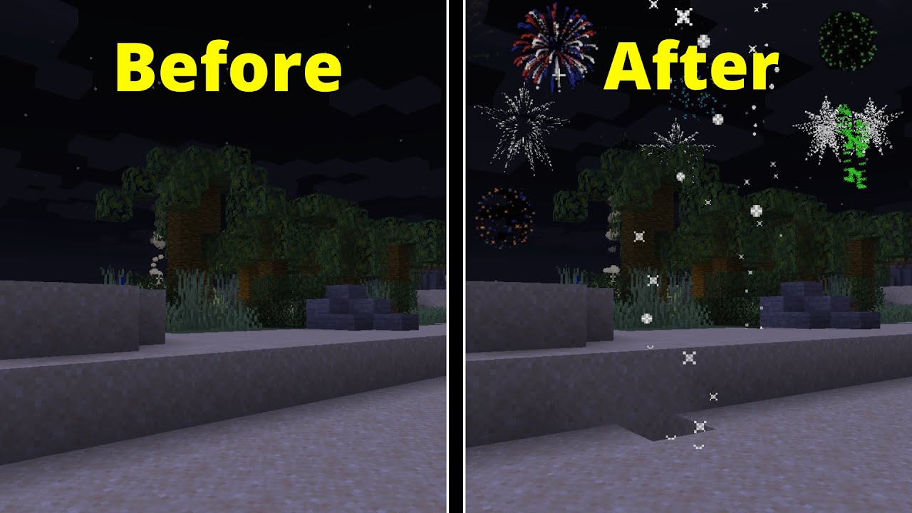 Minecraft: How to Build a HIDDEN Firework Display (Survival/Creative)