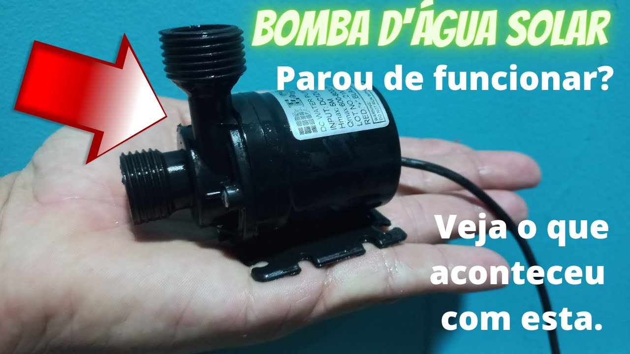 Bomba d'água solar parou de funcionar. Veja o que aconteceu com esta.
