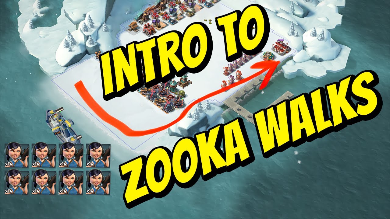 Boom Beach Zooka Guide for Corner Bases