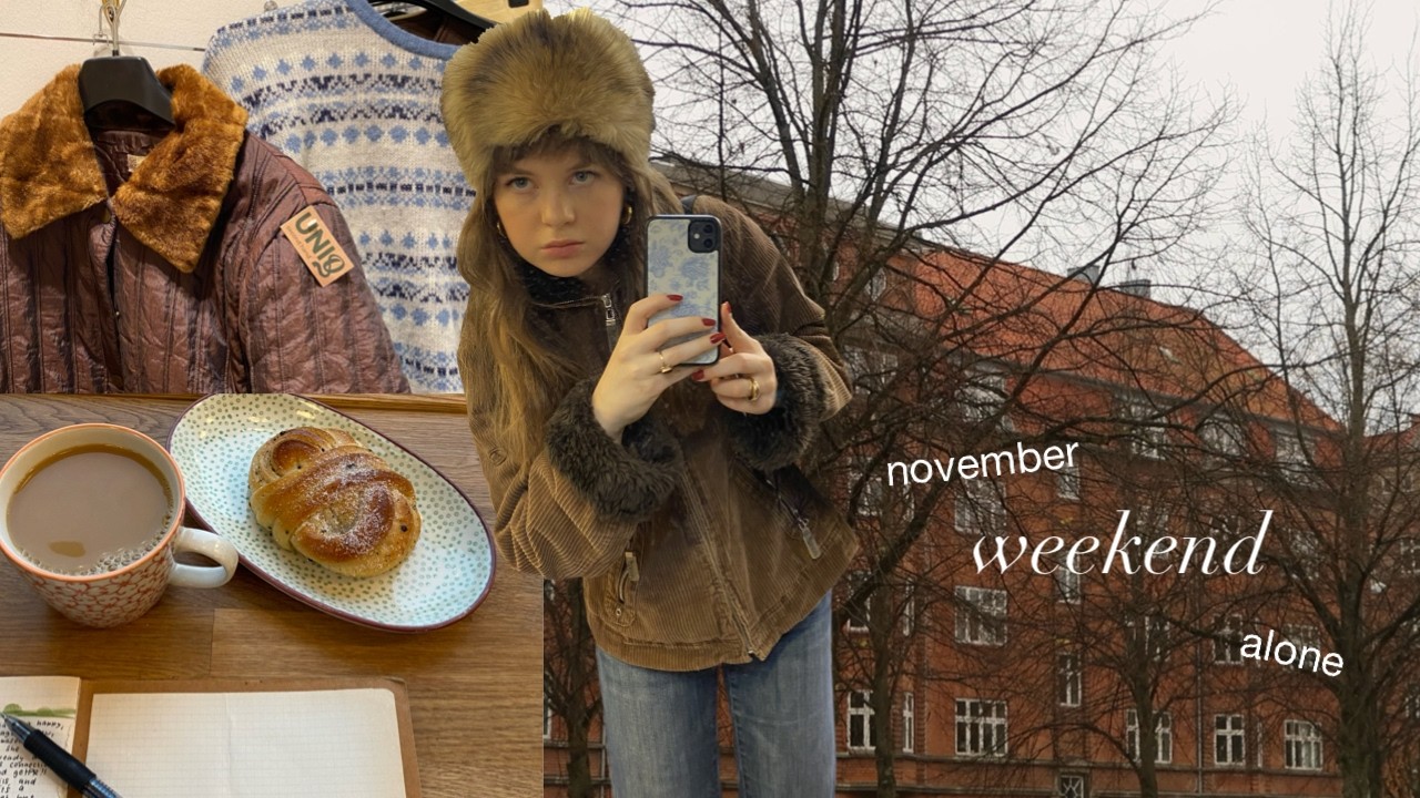 thrifting and journaling in cafes