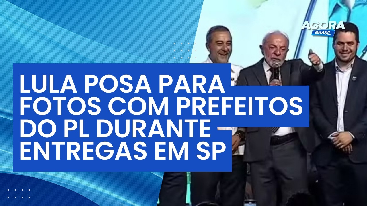Lula posa para fotos com prefeitos do PL durante entregas em S&atilde;o Paulo | Agora Brasil
