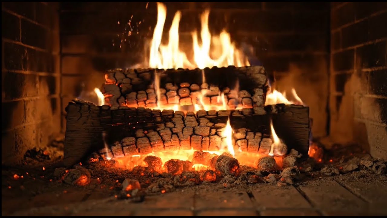 10 Hours of Continuous Fire Burning | Real Fireplace Ambience for Sleep, Focus & Relaxation