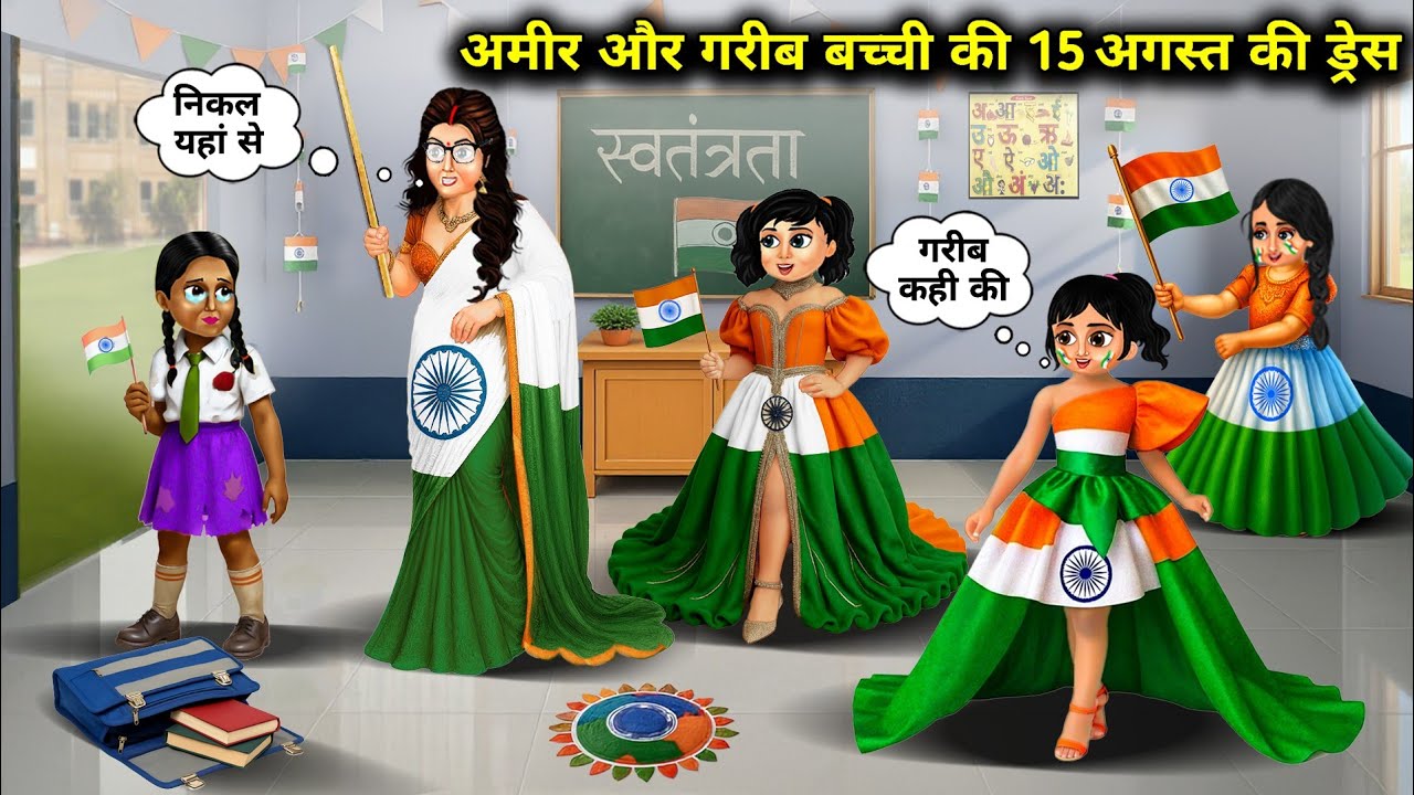 अमीर और गरीब बच्ची की 15 अगस्त की ड्रेस || Independence Day Dress Of Rich And Poor Girl ||