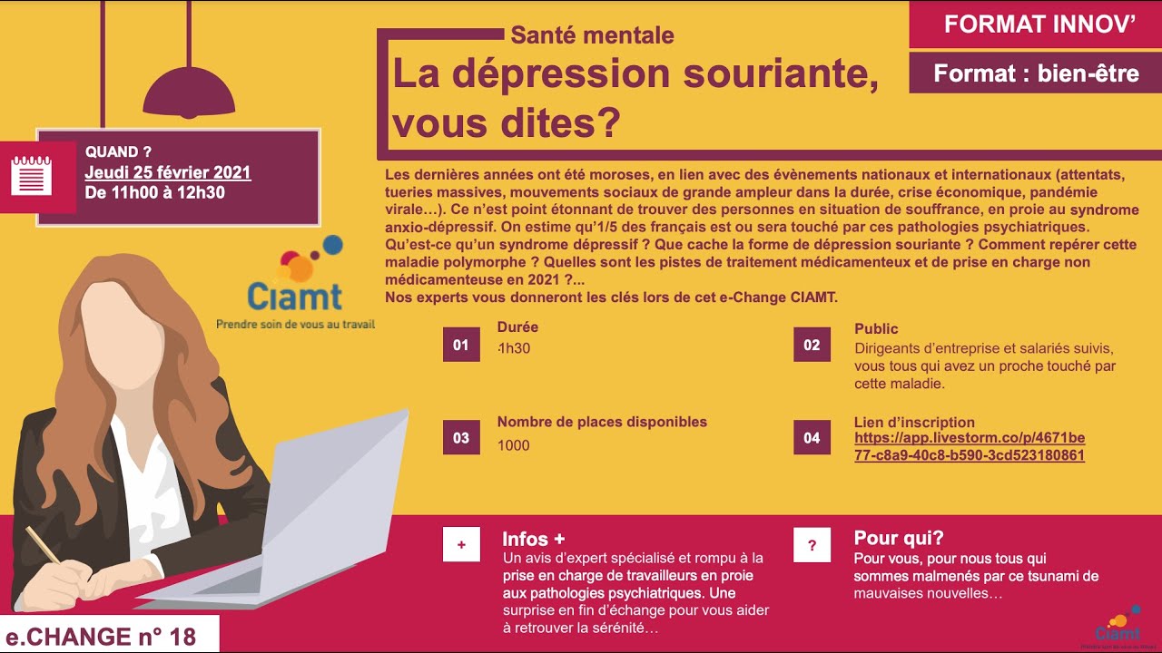 Webinaire e-Change : Les dangers de la dépression souriante