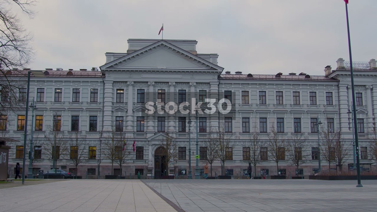 Wide Shot Of The KGB Museum (Museum of Occupations and Freedom Fights), Vilnius, Lithuania
