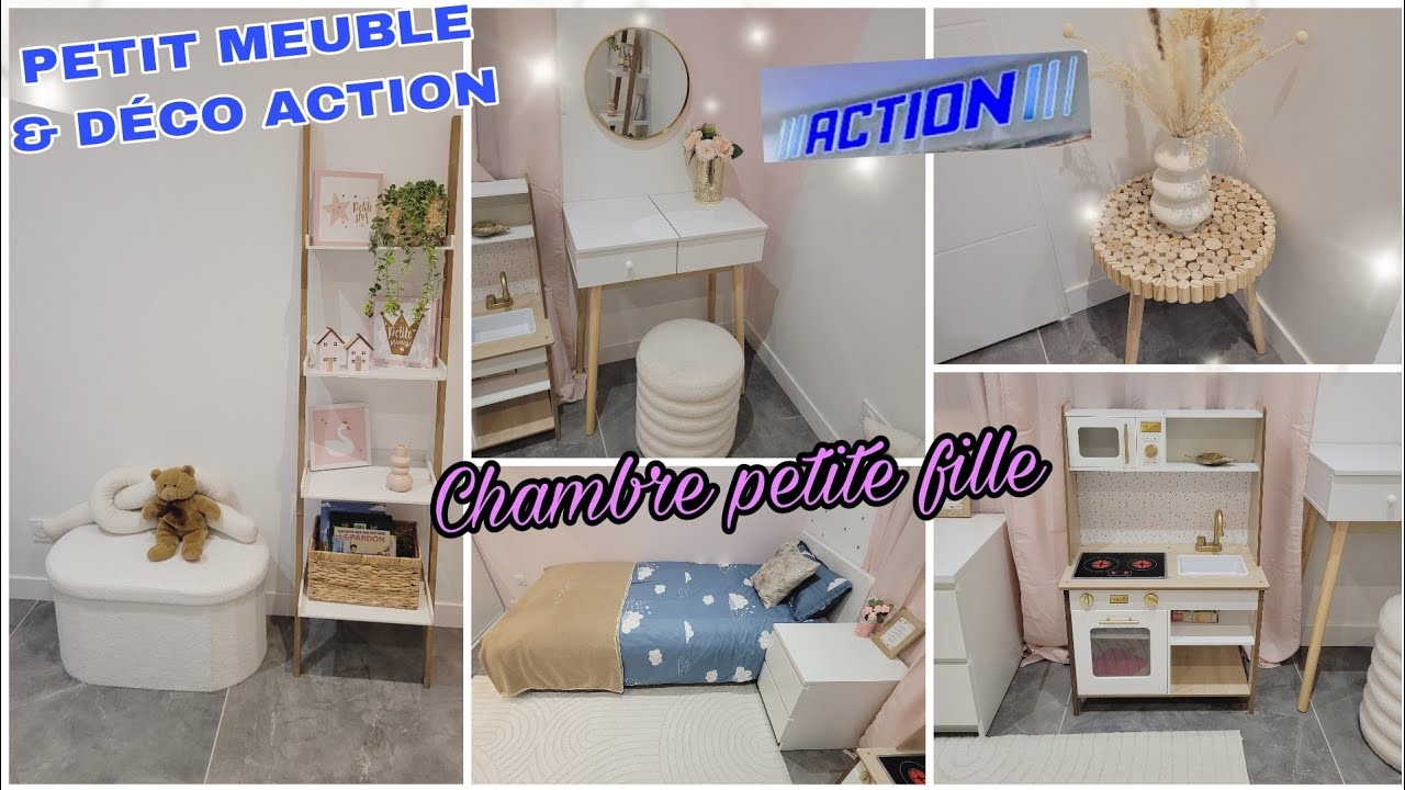😅ROOM TOUR DÉCO & PETIT MEUBLES ACTION ENFIN. CHAMBRE PETITE FILLE  A PETITS PRIX #decoaction #deco
