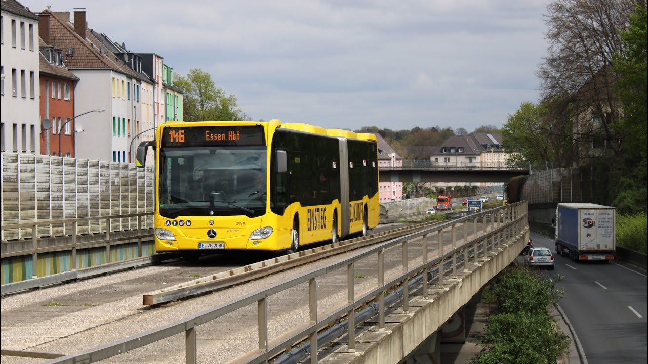 Einzigartig! Spurbus Essen - Mit der Linie 146 entlang der Autobahn A40