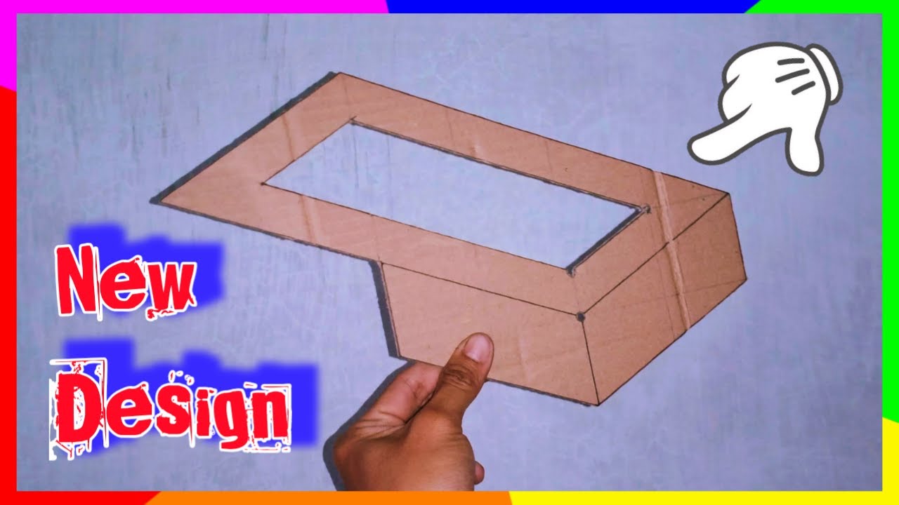 3D WALL PAINTING DESIGN SIMPLE | OPTICAL ILLUSION 3D | CAT TEMBOK KREATIF | INTERIOR DESIGN
