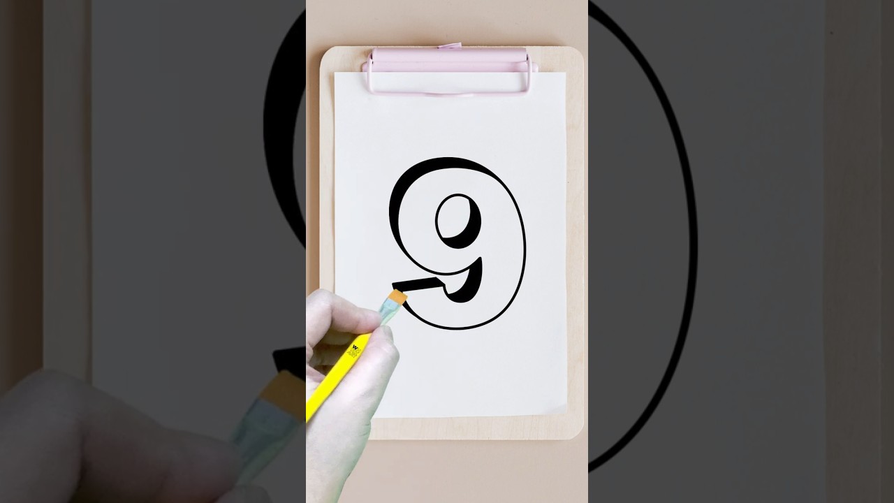 How to Draw a 3D Number 9: Easy Step-by-Step Tutorial