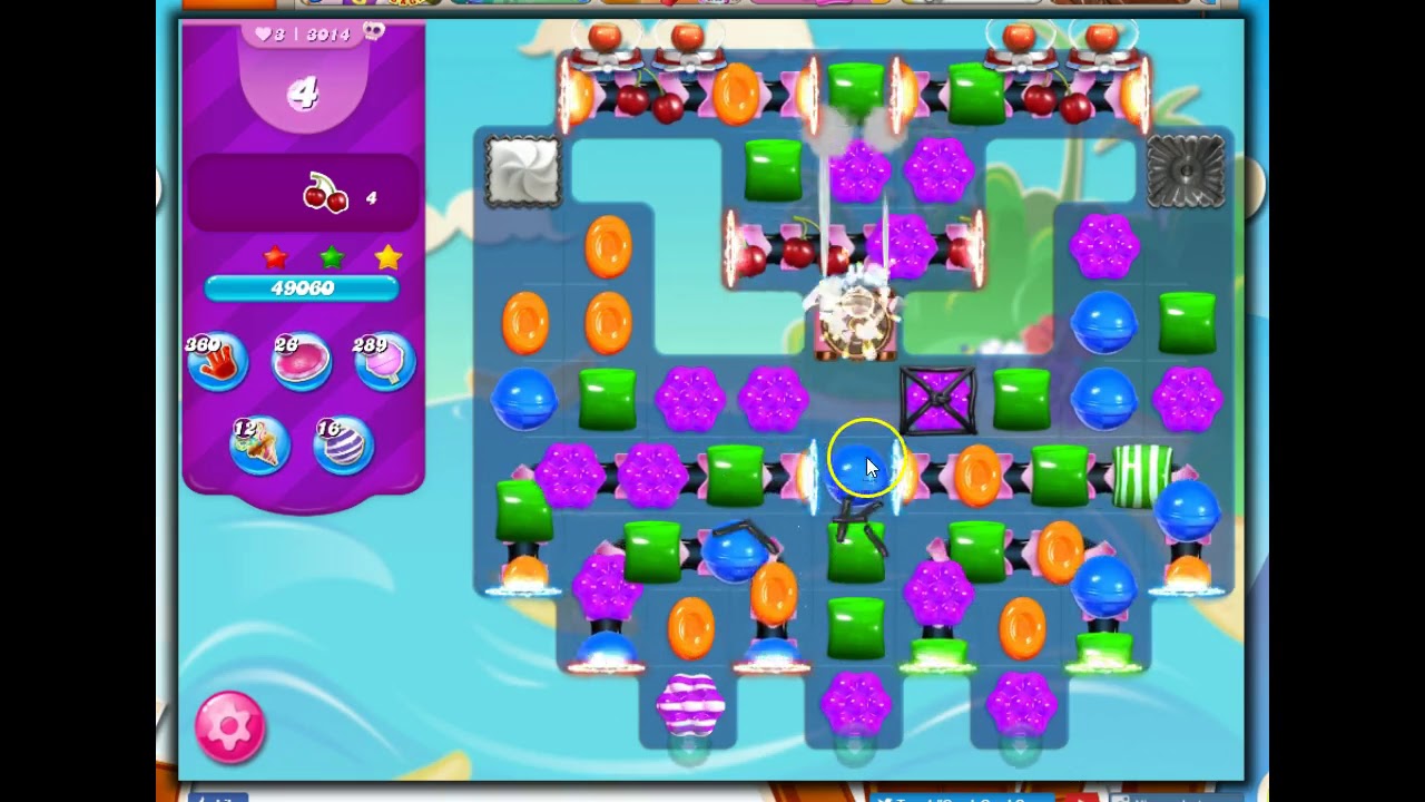Candy Crush Level 3014 Talkthrough, 22 Moves 0 Boosters
