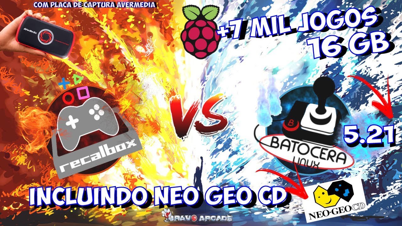 Imagem 16 GB - Batocera 5.21 - Versus - para Raspberry b e b+ Plus