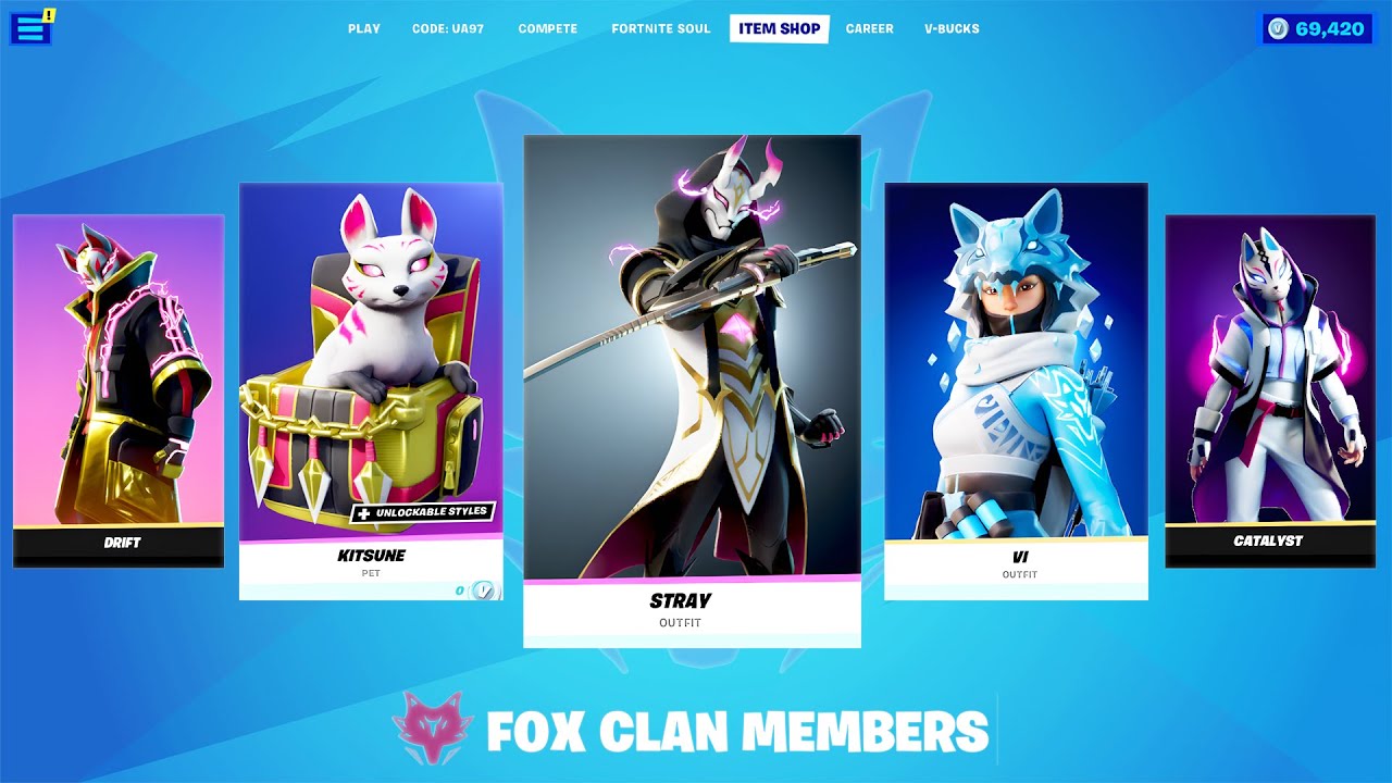All FOX CLAN Members in Fortnite..!