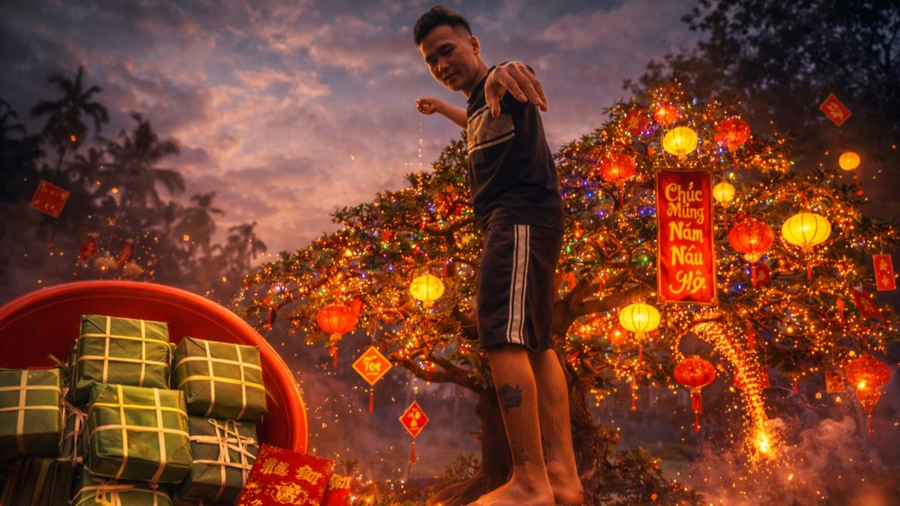 Ngày 28 TếT , Gói Bánh Trưng và Trang Trí Cây , TếT 2026 , Lạc Tv