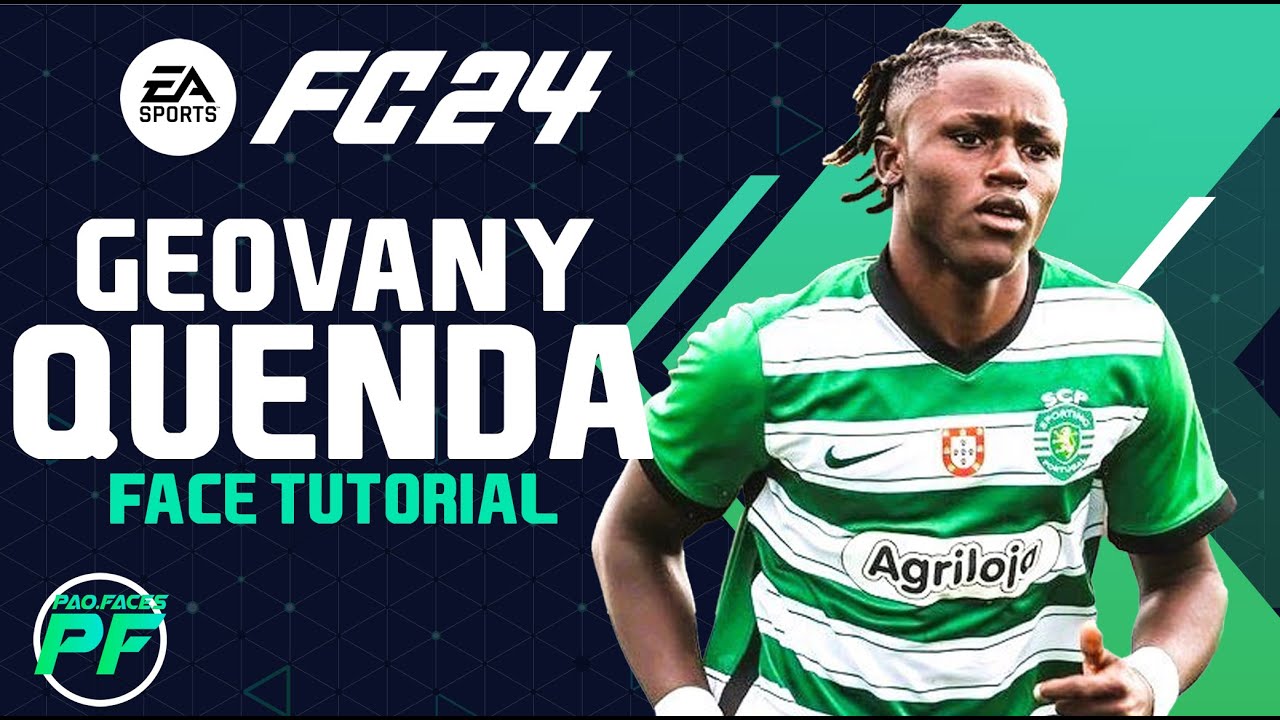 EA FC 24 GEOVANY QUENDA FACE + STATS -  Pro Clubs Face Creation - CAREER MODE - LOOKALIKE SPORTING