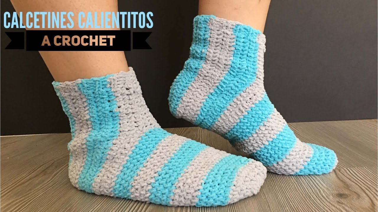 calcetines calientitos a crochet
