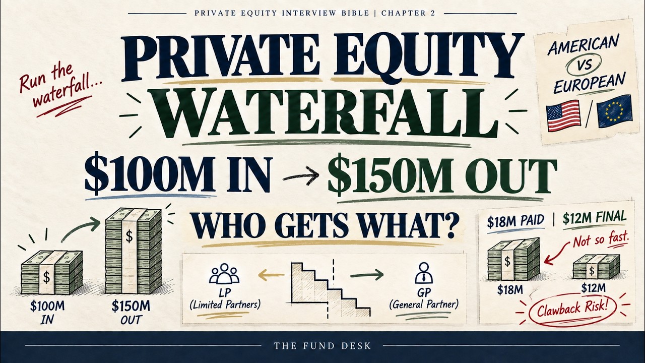 Private Equity Waterfall Explained: $100M to $150M | GP Catch-Up, Carry & Clawback